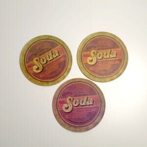 Set of 3 Vintage Ballonoff Stove & Counter Mat Sarsa-Pariilia Soda Goodfellows
